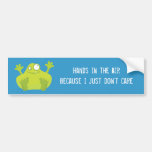Cute Green Monster Bumper Sticker