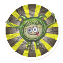 Cute Green Monster stickers by tshirtdart Cute Green Monster stickers