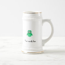Cute green owl mugs