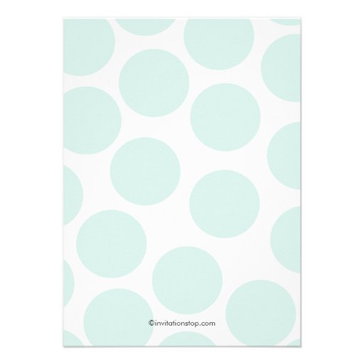 Cute Green Polka Dots Cross Baptism Invitation