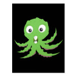 Cute Green Sea Monster postcards