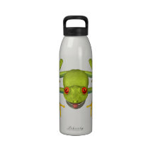 Cute Green Tree Frog Drinking Bottle