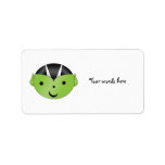 Cute green vampire personalized address label