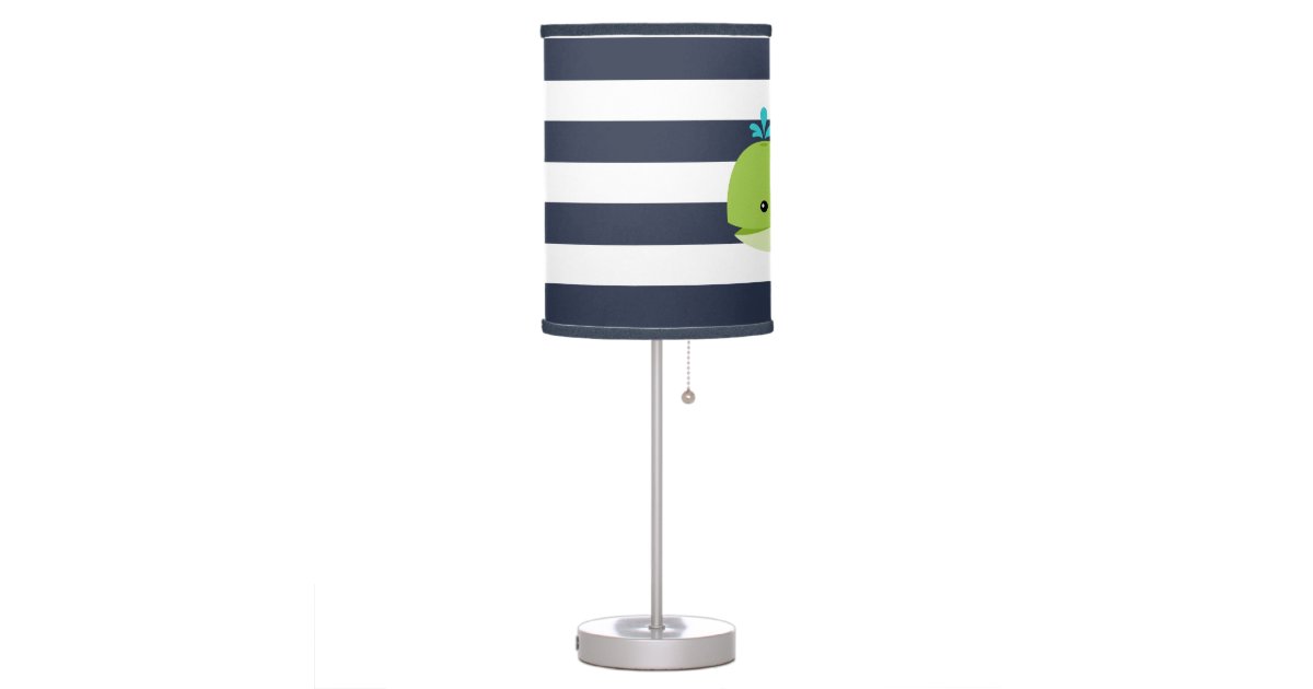 Cute Green Whale Nursery Table Lamp Zazzle