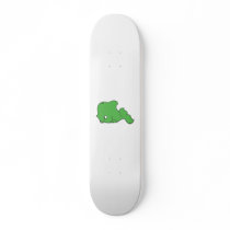 Cute green Whale Skateboard Deck