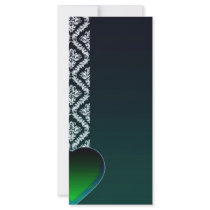 Cute Greenish heart and pure Framed Print Posters Rack Card Design
