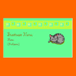 Cute grey cat sleeping business cards