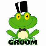cute groom cartoon frog character photo cut outs