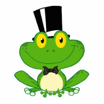 cute groom cartoon frog character photo cut outs