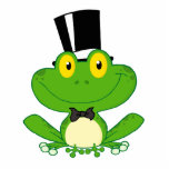 cute groom cartoon frog character photo cut outs
