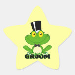 cute groom cartoon frog character stickers
