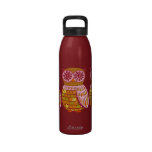 Cute Groovy Retro Owl Water Bottle