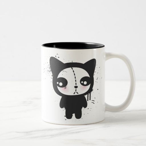 Cute grunge kitten mug