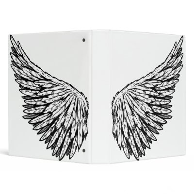 Cute Guardian Angel 39s Wing s Vector Art Binders by mannysThoughts
