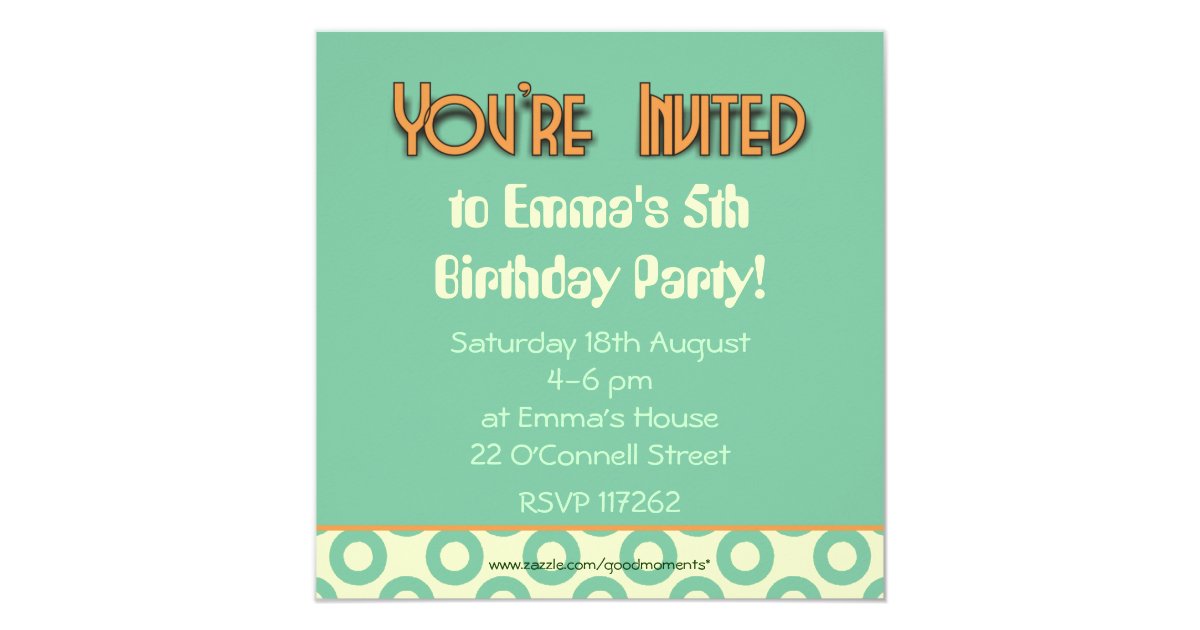 Cute Guinea Pig Kids Birthday Party Invitation | Zazzle