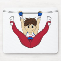 Cute Gymnast on Bar Mousepad