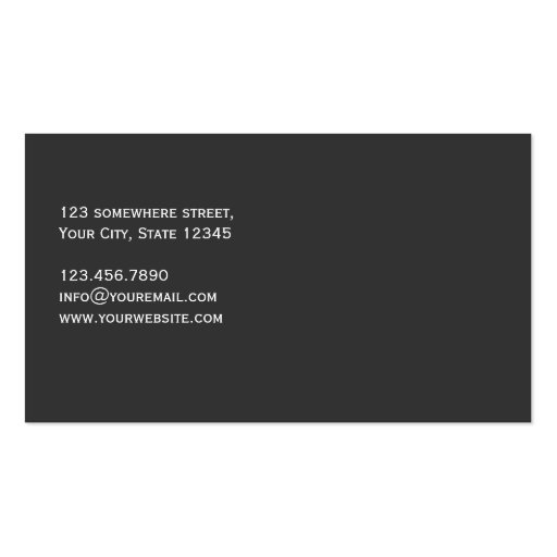 Cute Haircut Hairdresser/Hairstylist Business Card (back side)