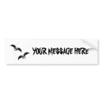 Cute Halloween Cartoon Bat bumper stickers