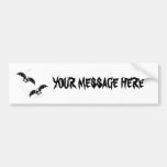 Cute Halloween Cartoon Bats With Moon Bumper Stickers