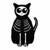 Cute Halloween Cartoon Cat photo sculptures