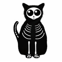 Cute Halloween Cartoon Cat photo sculptures