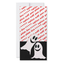 Cute Halloween Cartoon Ghosts Picture Card