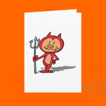 cute halloween devil cards