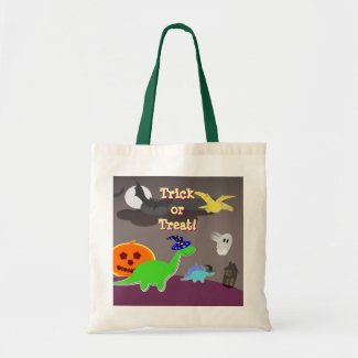 Cute Halloween Cartoon Dinosaurs Trick or Treat Candy Bag