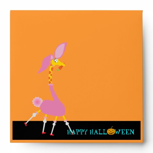 Cute Halloween Envelope (Giraffe) - Customizable envelope