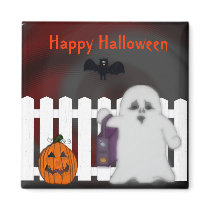 Cute Halloween Ghost Magnet