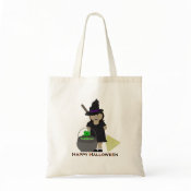 Cute Halloween Girl Canvas Bags