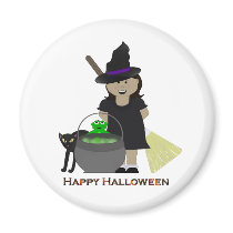 Cute Halloween Girl magnets