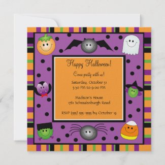 Cute Halloween Party Invitation for Kids