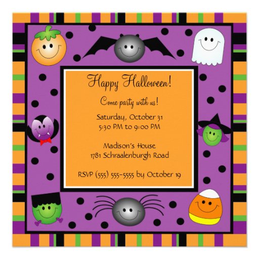 Cute Halloween Party Invitation for Kids