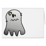 CUTE HALLOWEEN PATCHY GHOST CARD