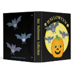 Cute  Halloween Pumpkin &amp; Bats Binder