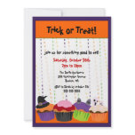 CUTE Halloween Scary Cupcake Invitation