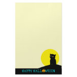 Cute Halloween Stationery: Black Cat &amp; Moon