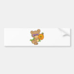 cute halloween superhero teddy bear design bumper stickers