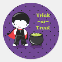 Cute Halloween trick or treat party stickers