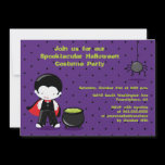 Cute Halloween vampire costume party invitation