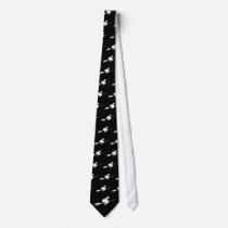 Cute Halloween Witch On Broomstick Tie