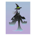Cute Halloween Witch Post Cards