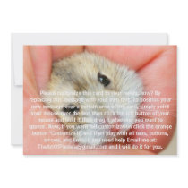 Cute Hamster Face 1 Invite