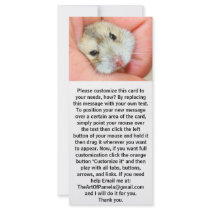 Cute Hamster Face 1 Rack Card