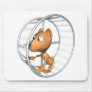cute hamster running in wheel mouse pads