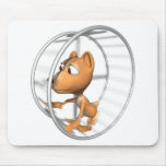 cute hamster running in wheel mouse pads