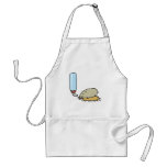 cute hamster with water bottle apron