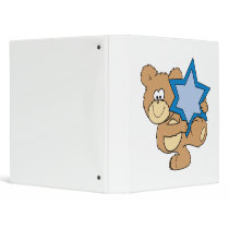 cute hanukkah teddy bear holding star of david binders