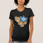 cute hanukkah teddy bear holding star of david t-shirts